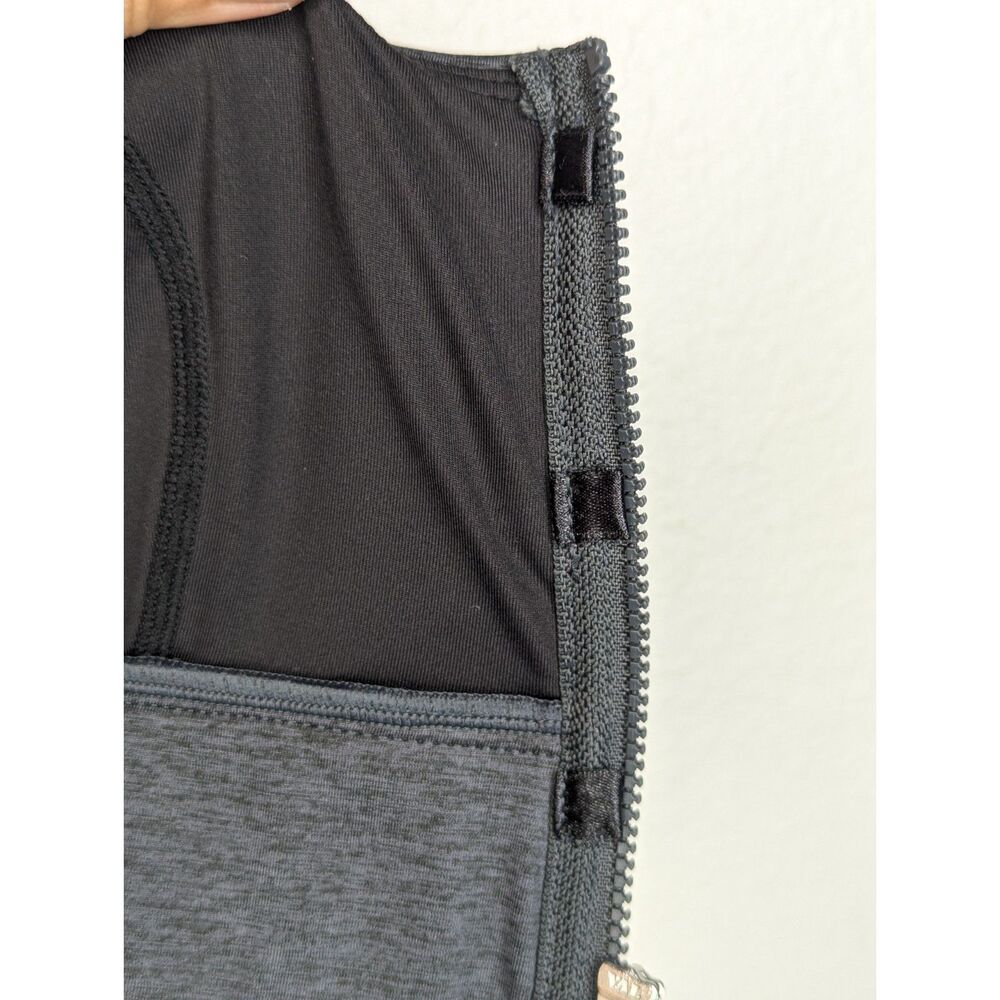 EUC Popflex Zip Front Sports Bra Size S Heather Gray Supportive Workout - Picture 7 of 8